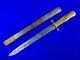 Chinese China Ww2 Wwii Nationalist Dagger Fighting Knife With Scabbard