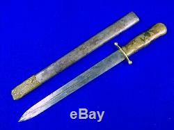 Chinese China WW2 WWII Nationalist Dagger Fighting Knife with Scabbard