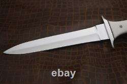 Christmas Gift Predate Cusom Made Loveless Dagger Knife With Leather Sheath