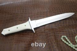 Christmas Gift Predate Cusom Made Loveless Dagger Knife With Leather Sheath