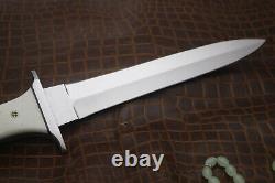 Christmas Gift Predate Cusom Made Loveless Dagger Knife With Leather Sheath