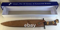 Colt CT-822 High Plains Dagger 19 Knife Stag Brass Pakistan Box Sheath RARE