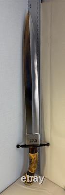 Colt CT-822 High Plains Dagger 19 Knife Stag Brass Pakistan Box Sheath RARE