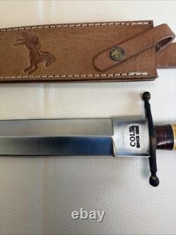 Colt CT-822 High Plains Dagger 19 Knife Stag Brass Pakistan Box Sheath RARE