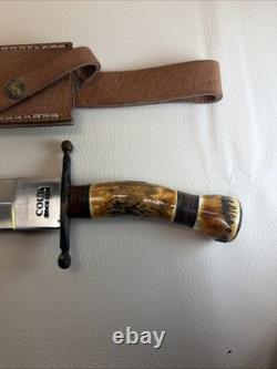 Colt CT-822 High Plains Dagger 19 Knife Stag Brass Pakistan Box Sheath RARE