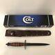 Colt V-42 Ct280 Double Edged Knife With Sheath New With Box Rare Dagger