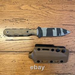 Compliance Edge Knife Dagger Custom Tiger Stripe G10 Handle Fixed Blade