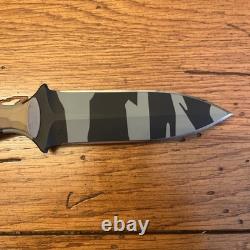 Compliance Edge Knife Dagger Custom Tiger Stripe G10 Handle Fixed Blade