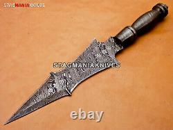 Cusotm Hand Forged Damascus Steel Hunting Combat Dagger knife Vintage