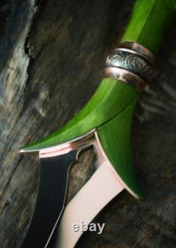 Custom D2 Steel Dagger Celtic & Outdoor Knife Hunting & Collectible Knife
