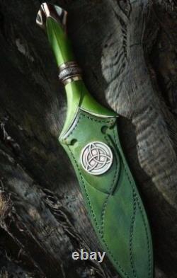 Custom D2 Steel Dagger Celtic & Outdoor Knife Hunting & Collectible Knife
