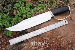 Custom D2 Steel Hunting Tactical Dagger Knife Brass Thick Guard Micarta Grip