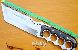 Custom D2 Steel Hunting Tracker Knife Bowie Dagger Sword Tanto Damascus Mi-31