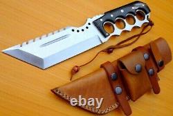 Custom D2 Steel Hunting Tracker Knife Bowie Dagger Sword Tanto Damascus Mi-31