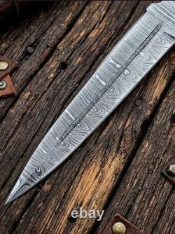 Custom Damascus Steel Dagger Hand Forged Boot Knife Hunting Hunting Dagger