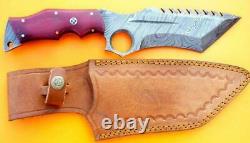 Custom Damascus Steel Hunting Knife Tracker Tanto Bowie Dagger 8mm Thick Mi-36