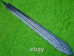 Custom Damascus Steel Hunting Knife Viking Sword Blank Blade Dagger /31 Mi-48