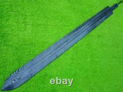 Custom Damascus Steel Hunting Knife Viking Sword Blank Blade Dagger /31 Mi-48