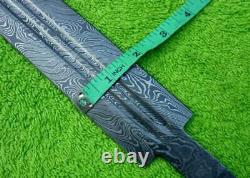Custom Damascus Steel Hunting Knife Viking Sword Blank Blade Dagger /31 Mi-48