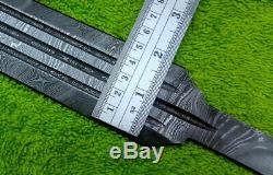 Custom Damascus Steel Sword Blank Blade Dagger 31 Knife Making Supplies Mi-24