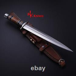 Custom HANDMADE d2 tool Steel dagger hunting knife toothpick digger hunting