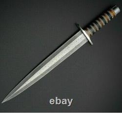 Custom Hand Forge Damascus dagger Knife