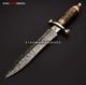 Custom Hand Forged Damascus Steel Hunting King Dagger Knife Vintage Stag Handle