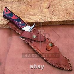 Custom Hand Forged Damascus Steel Hunting Knife Viking Knife Sword Dagger Sheath