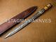 Custom Hand Forged Damascus Steel-hunting-dagger Knife- Camel Bone