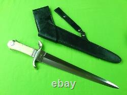 Custom Hand Made HALE Large Stiletto Fighting Knife Dagger & Sheath