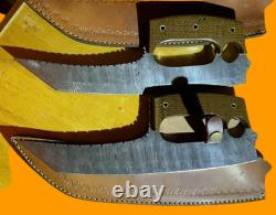 Custom Hand crafted Damascus Steel Riddick 2 dagger pair Hunting knife
