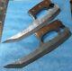 Custom Hand Crafted Knife King's Damascus Steel Riddick Dagger Pair