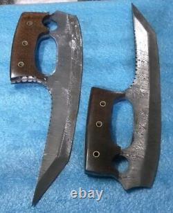 Custom Hand crafted knife king's Damascus Steel Riddick dagger pair