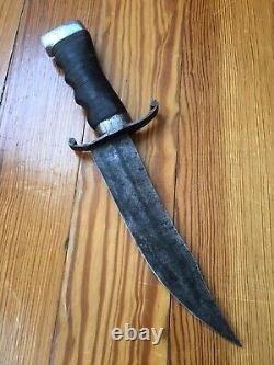 Custom Handmade Bowie Fighting Combat Knife Dagger Fixed Blade INTERESTING