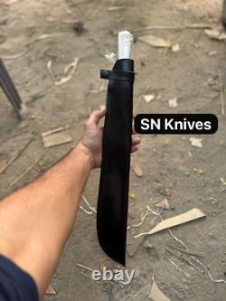 Custom Handmade Carbon Steel 20 Inches Hunting Dagger Bowie Knife With Sheath Custom Handmade Carbon Steel 20 Inches Hunting Dagger Bowie Knife With Sheath