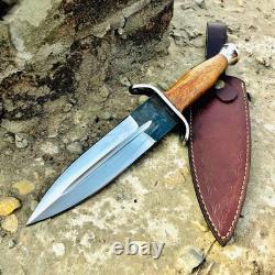 Custom Handmade Carbon Steel Blade Survival Dagger Knife Hunting Knife Camping