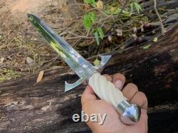 Custom Handmade Carbon Steel Blade Survival Dagger Knife Hunting Knife Camping