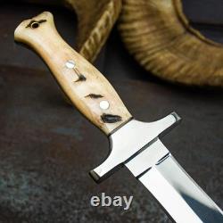Custom Handmade Carbon Steel Blade Survival Dagger Knife Hunting Knife Camping