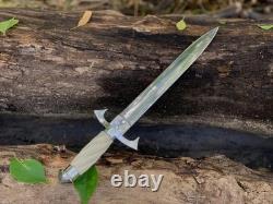 Custom Handmade Carbon Steel Blade Survival Dagger Knife Hunting Knife Camping