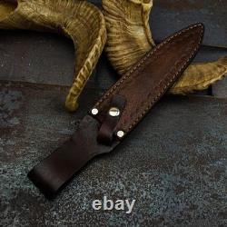 Custom Handmade Carbon Steel Blade Survival Dagger Knife Hunting Knife Camping