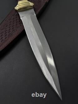 Custom Handmade Carbon Steel Blade Survival Dagger Knife Hunting Knife Camping