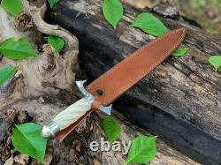 Custom Handmade Carbon Steel Blade Survival Dagger Knife Hunting Knife Camping