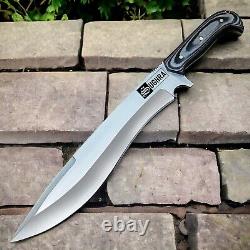 Custom Handmade Carbon Steel Bowie Machete Tactical Sword Hunting Knife Dagger