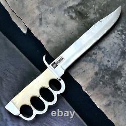 Custom Handmade Carbon Steel Bowie Survival Machete Dagger Sword Hunting Knife