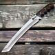 Custom Handmade Carbon Steel Bowie Survival Machete Dagger Sword Hunting Knife