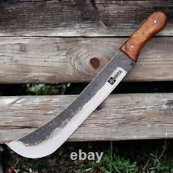 Custom Handmade Carbon Steel Bowie Survival Machete Dagger Sword Hunting Knife