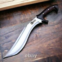 Custom Handmade Carbon Steel Bowie Survival Machete Dagger Sword Hunting Knife