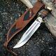 Custom Handmade Carbon Steel Bowie Survival Machete Dagger Sword Hunting Knife