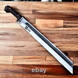 Custom Handmade Carbon Steel Bowie Survival Machete Dagger Sword Hunting Knife