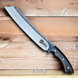 Custom Handmade Carbon Steel Bowie Survival Machete Dagger Sword Hunting Knife